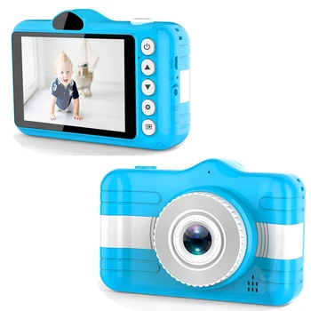 Детская мини-камера, милая мультяшная камера, игрушки в подарок, 3,5-дюймовая цифровая фото-видео камера 12MP 1080P для подарков на День рождения ребенка