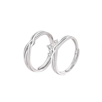 Кольцо для пары из серебра 925 пробы, знаменитость, женщины, мужчины, кольцо в стиле мальчика и девочки, кольцо в подарок на День Святого Валентина