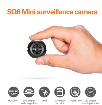 Мини-камера 1080P HD DV Профессиональная камера ночного видения с функцией обнаружения движения, Видеомагнитофон для защиты дома