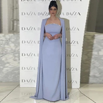 Шарон Саид: Элегантные вечерние платья из Дубая фиолетового цвета для арабских женщин 2023, длинное свадебное платье с рукавами-накидками, вечерние платья SF150